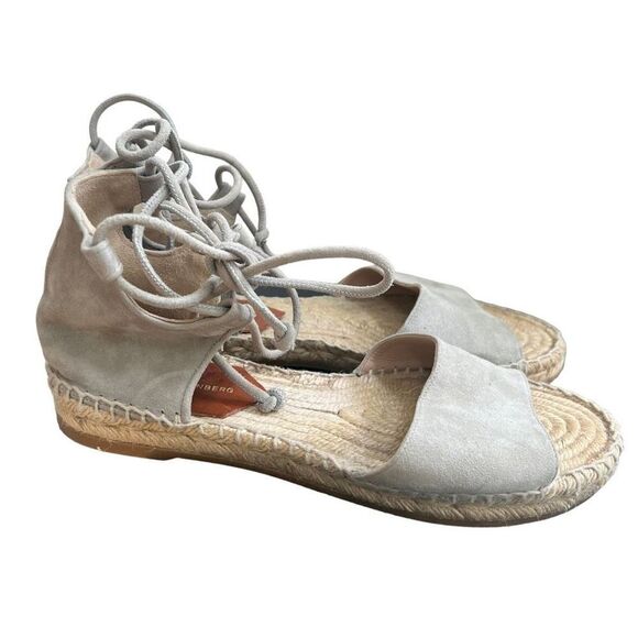 Diane Von Furstenberg Dakota Suede Gladiator Espadrille Sandals size 8 - Picture 2 of 8